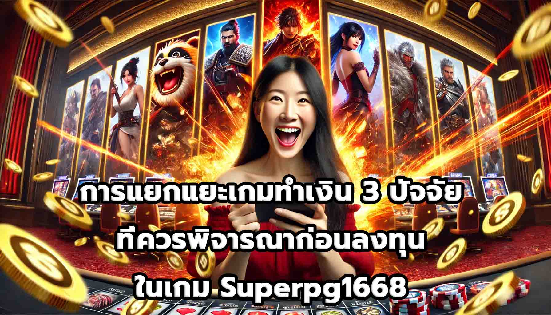 การแยกแยะเกมทำเงิน 3 ปัจจัยที่ควรพิจารณาก่อนลงทุนในเกม Superpg1668-8