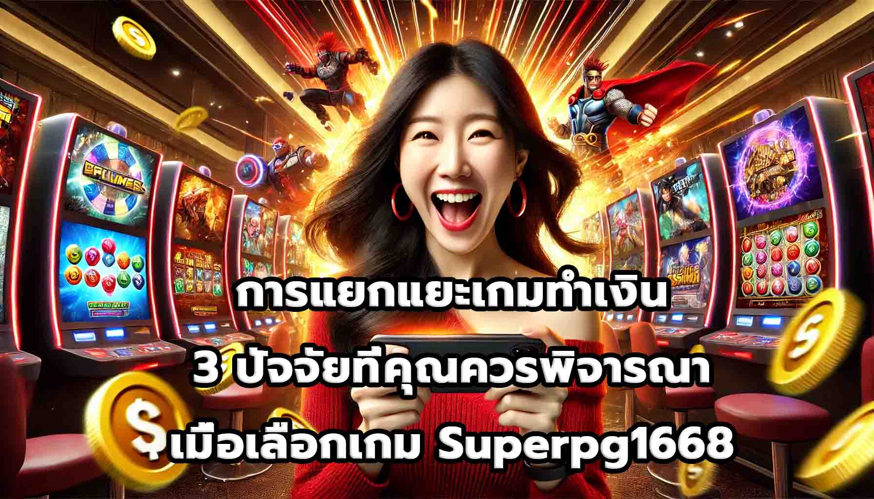 การแยกแยะเกมทำเงิน 3 ปัจจัยที่คุณควรพิจารณาเมื่อเลือกเกม Superpg1668-9